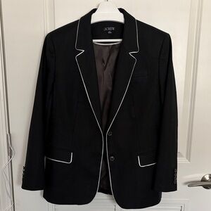 J. Crew Black Blazer with White Trim